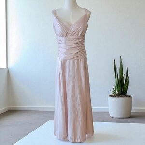Bill Levkoff Blush Champagne Sleeveless Evening Dress Size 6